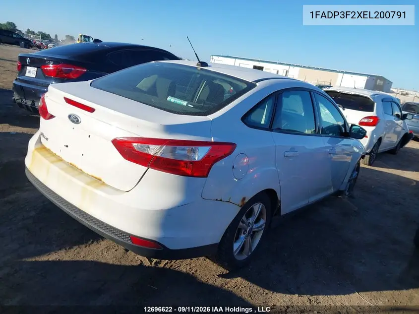 2014 FORD FOCUS VIN 1FADP3F2XEL200791 — фото 4