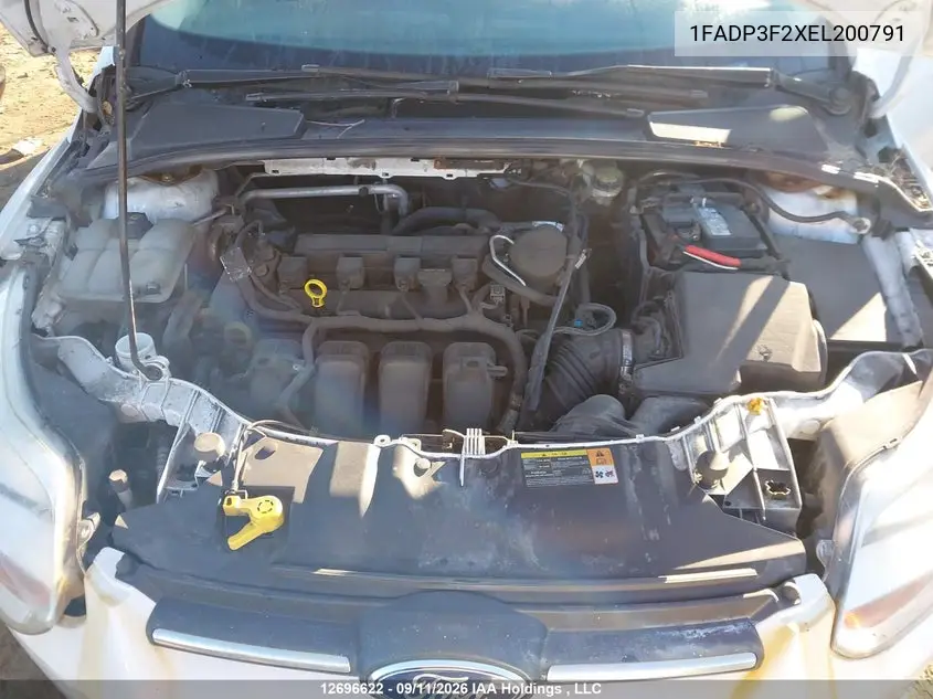 2014 FORD FOCUS VIN 1FADP3F2XEL200791 — фото 9