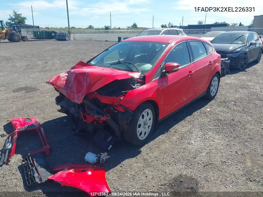 2014 FORD FOCUS VIN 1FADP3K2XEL226331 — фото 2