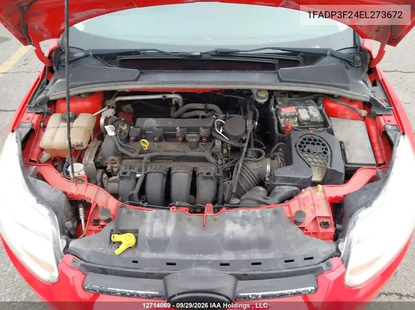 2014 FORD FOCUS VIN 1FADP3F24EL273672 — фото 10