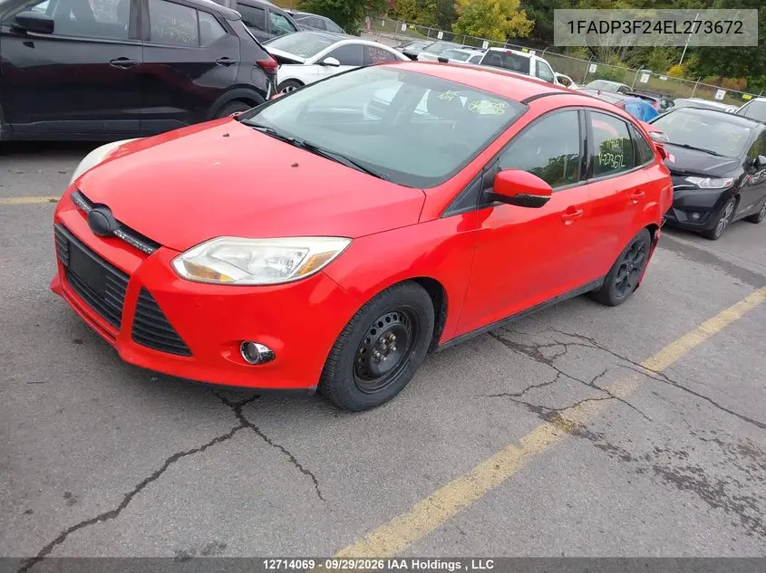2014 FORD FOCUS VIN 1FADP3F24EL273672 — фото 2