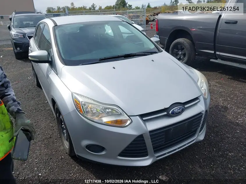 FORD FOCUS 2014, VIN 1FADP3K26EL261254