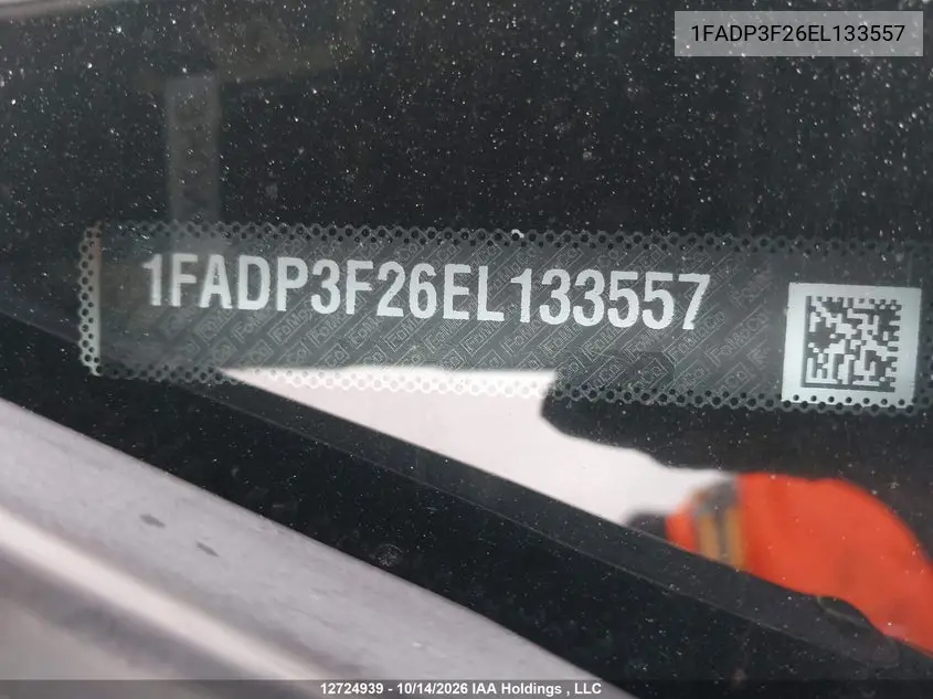 2014 FORD FOCUS VIN 1FADP3F26EL133557 — фото 20