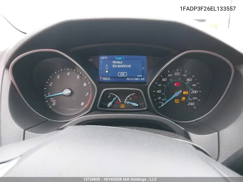 2014 FORD FOCUS VIN 1FADP3F26EL133557 — фото 7