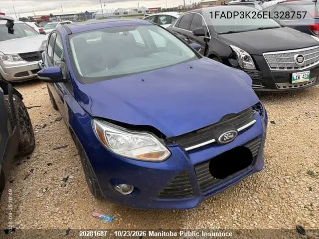 FORD FOCUS 2014, VIN 1FADP3K26EL328757
