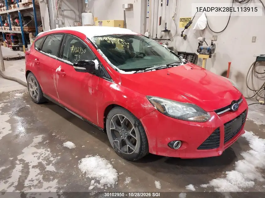 FORD FOCUS 2014, VIN 1FADP3K28EL113915