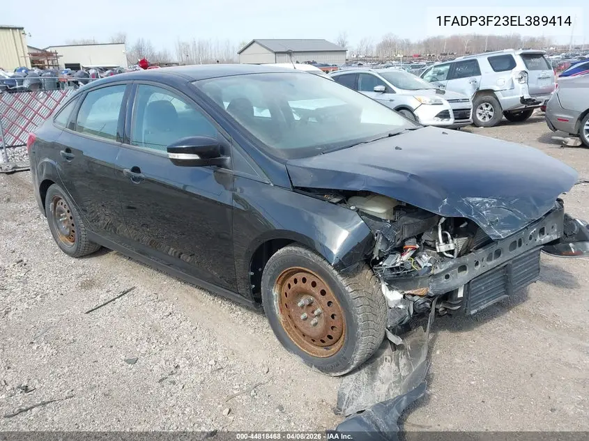 FORD FOCUS 2014, VIN 1FADP3F23EL389414