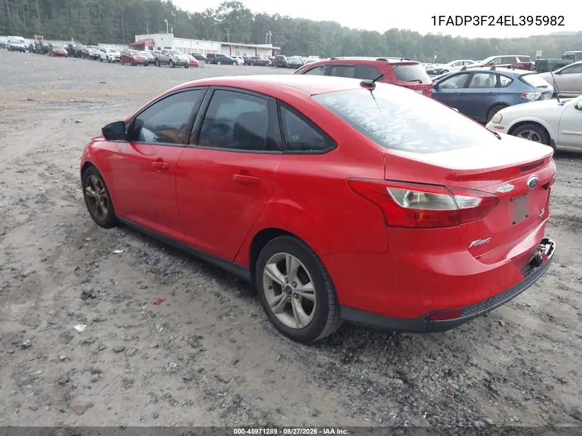 2014 FORD FOCUS VIN 1FADP3F24EL395982 — фото 3