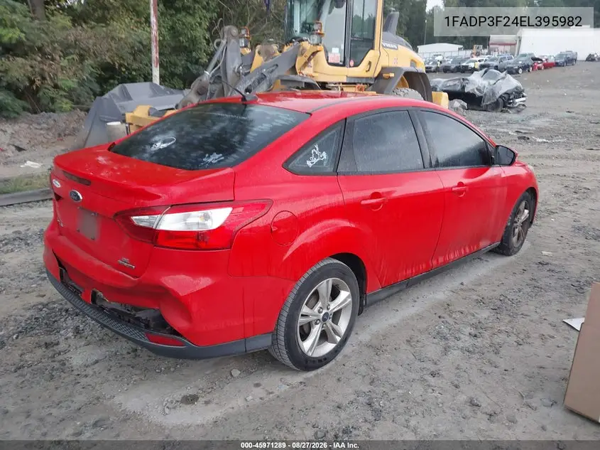 2014 FORD FOCUS VIN 1FADP3F24EL395982 — фото 4
