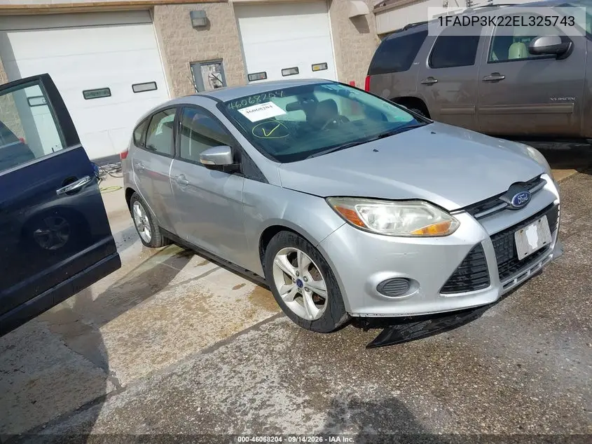 FORD FOCUS 2014, VIN 1FADP3K22EL325743