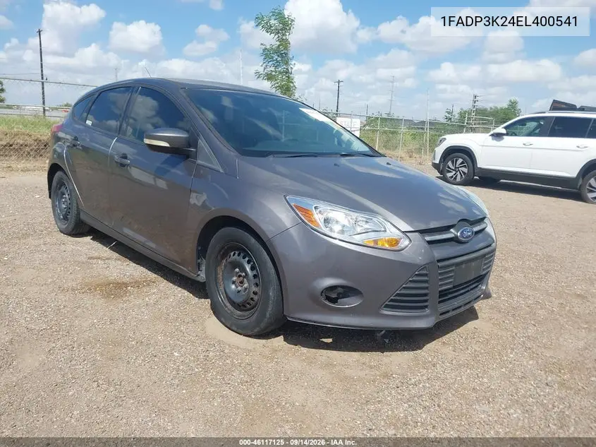 FORD FOCUS 2014, VIN 1FADP3K24EL400541