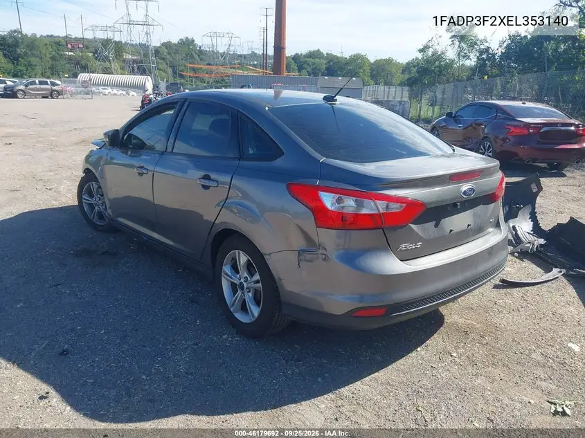2014 FORD FOCUS VIN 1FADP3F2XEL353140 — фото 3