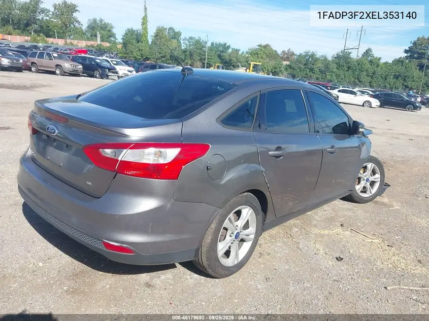 2014 FORD FOCUS VIN 1FADP3F2XEL353140 — фото 4