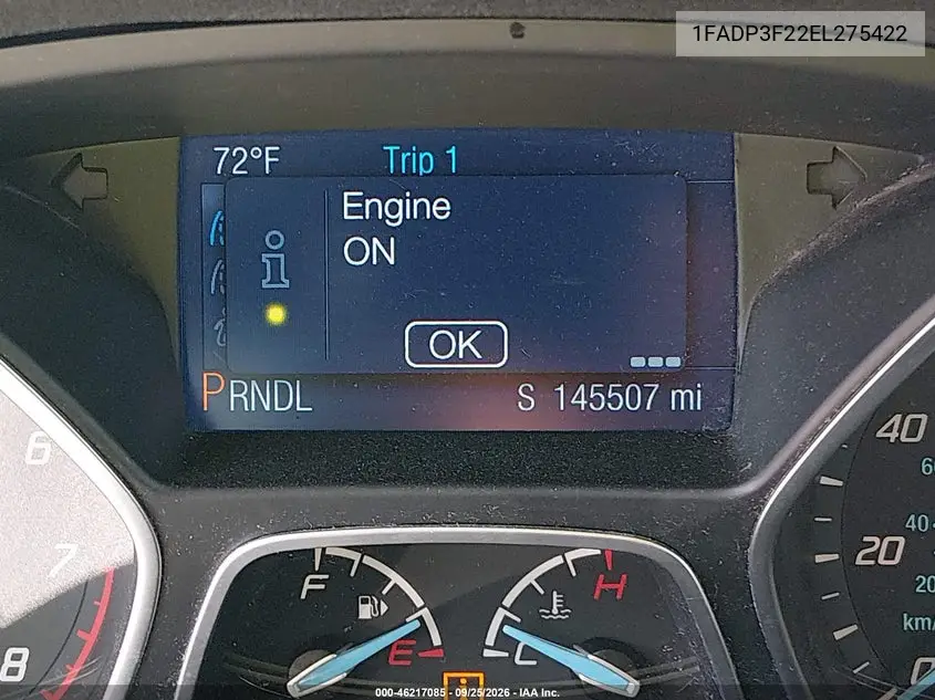 2014 FORD FOCUS VIN 1FADP3F22EL275422 — фото 16