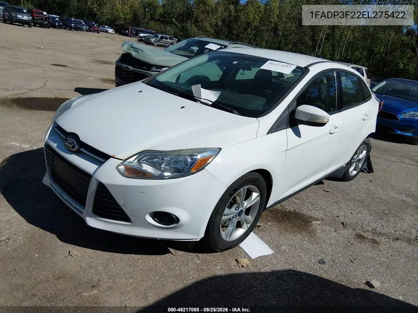 2014 FORD FOCUS VIN 1FADP3F22EL275422 — фото 2