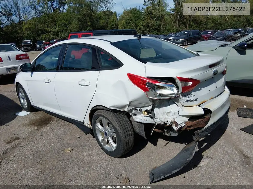 2014 FORD FOCUS VIN 1FADP3F22EL275422 — фото 3