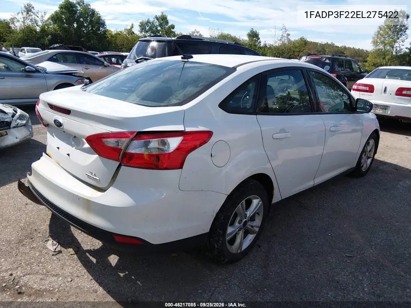 2014 FORD FOCUS VIN 1FADP3F22EL275422 — фото 4