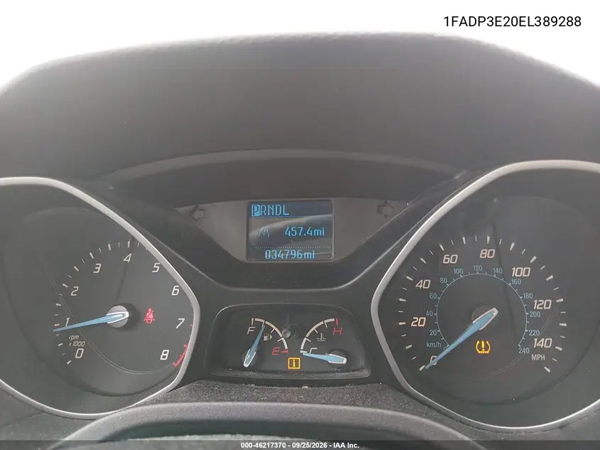 2014 FORD FOCUS VIN 1FADP3E20EL389288 — фото 7