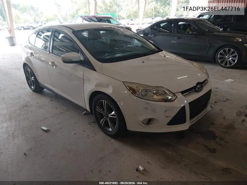 FORD FOCUS 2014, VIN 1FADP3K26EL447716