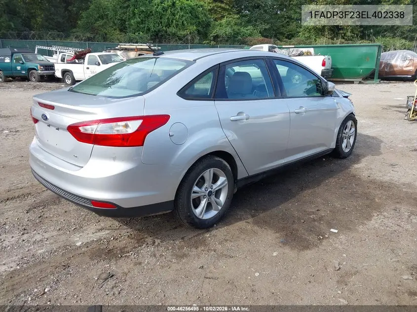 2014 FORD FOCUS VIN 1FADP3F23EL402338 — фото 4