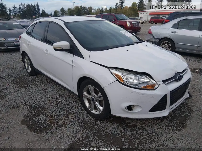 FORD FOCUS 2014, VIN 1FADP3F2XEL248369
