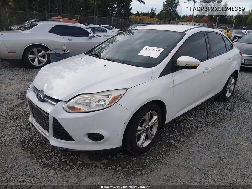 2014 FORD FOCUS VIN 1FADP3F2XEL248369 — фото 2