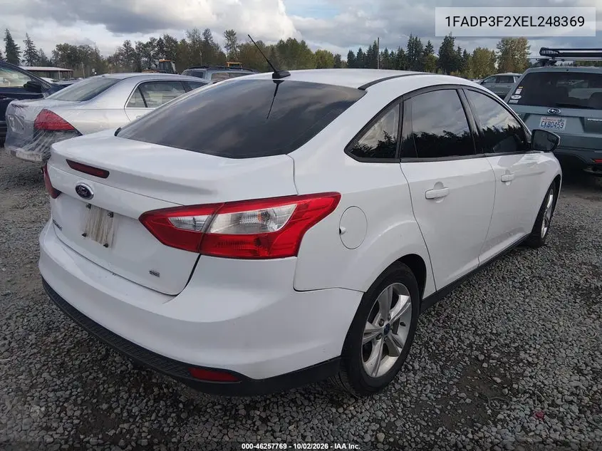 2014 FORD FOCUS VIN 1FADP3F2XEL248369 — фото 4