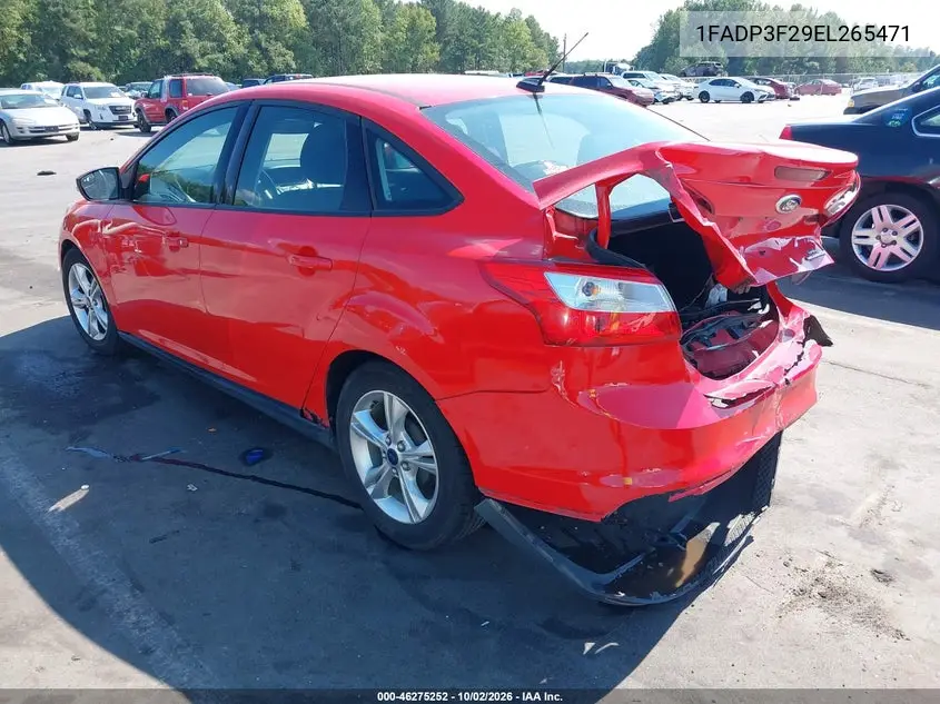2014 FORD FOCUS VIN 1FADP3F29EL265471 — фото 3