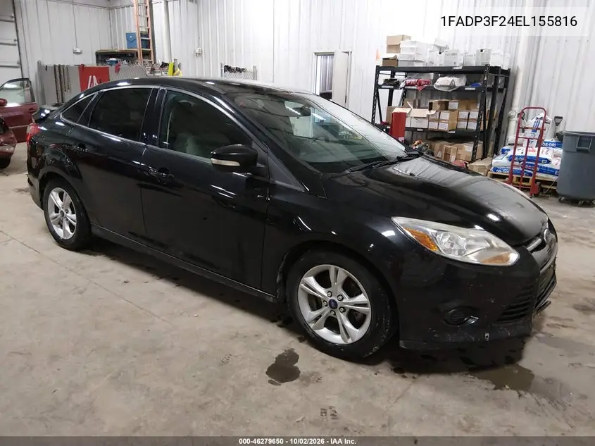 FORD FOCUS 2014, VIN 1FADP3F24EL155816