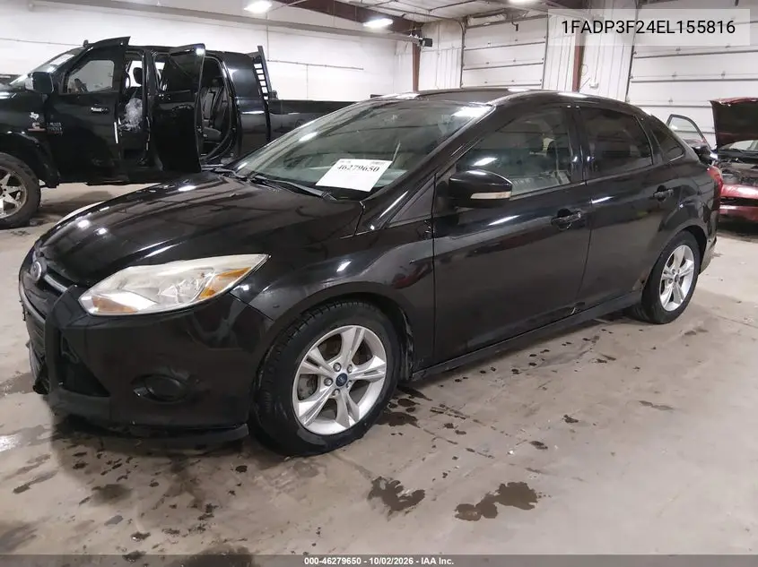 2014 FORD FOCUS VIN 1FADP3F24EL155816 — фото 2