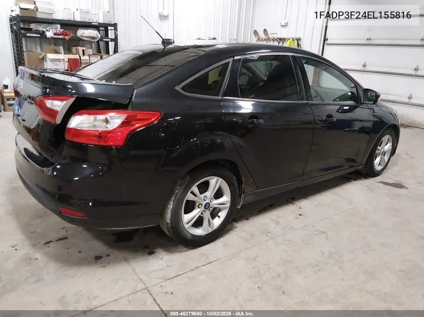 2014 FORD FOCUS VIN 1FADP3F24EL155816 — фото 4