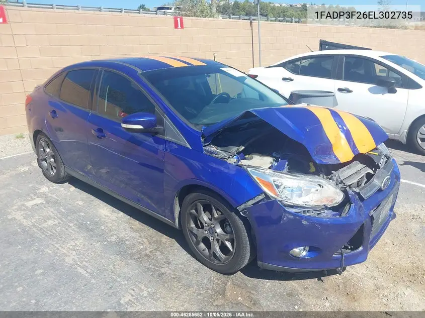 FORD FOCUS 2014, VIN 1FADP3F26EL302735