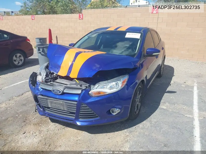 2014 FORD FOCUS VIN 1FADP3F26EL302735 — фото 2