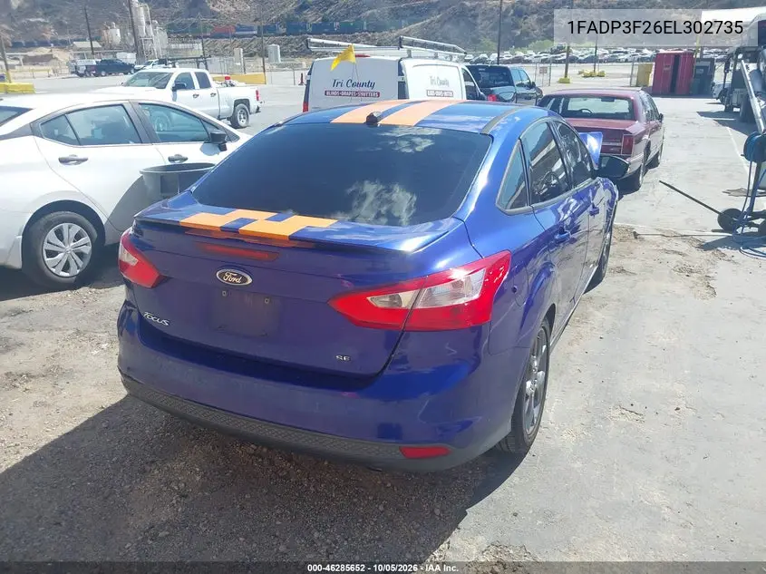 2014 FORD FOCUS VIN 1FADP3F26EL302735 — фото 4