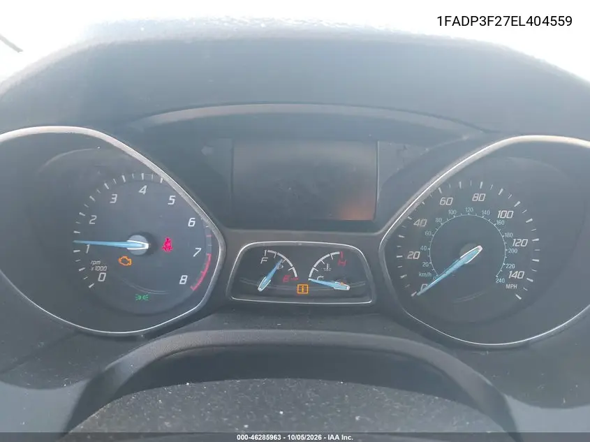 2014 FORD FOCUS VIN 1FADP3F27EL404559 — фото 7