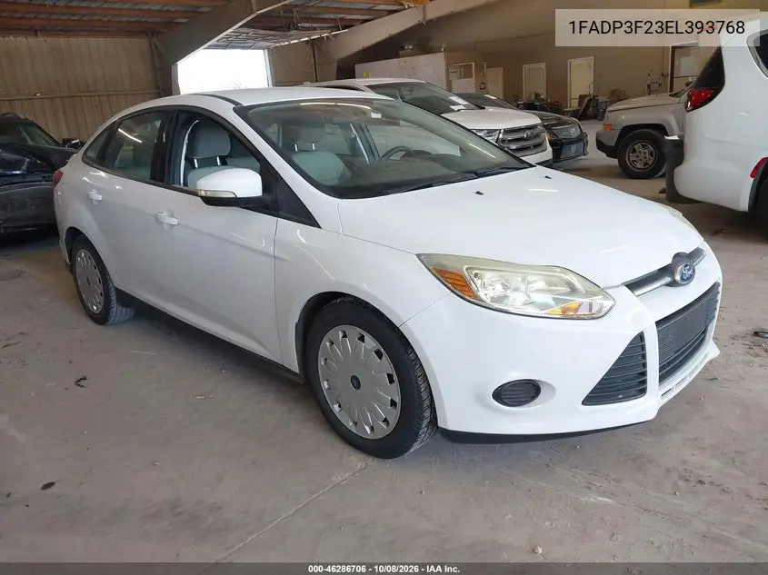 FORD FOCUS 2014, VIN 1FADP3F23EL393768