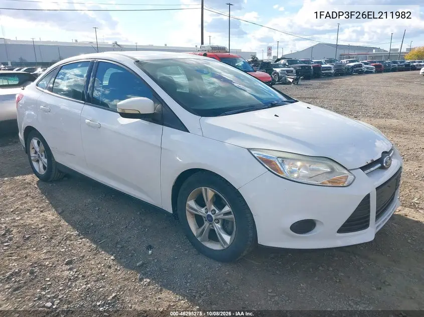 FORD FOCUS 2014, VIN 1FADP3F26EL211982