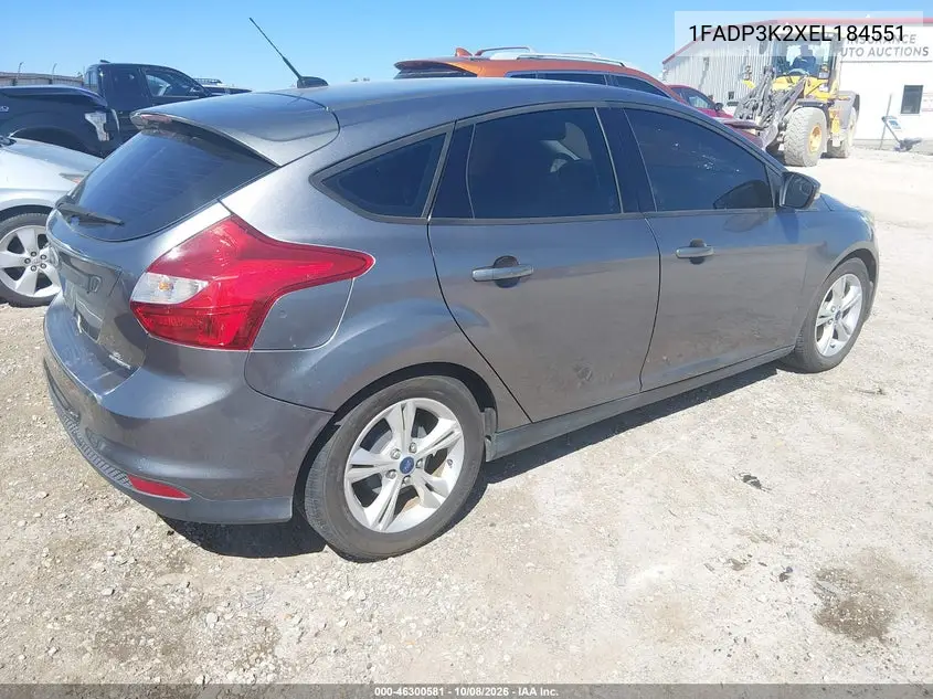 2014 FORD FOCUS VIN 1FADP3K2XEL184551 — фото 4
