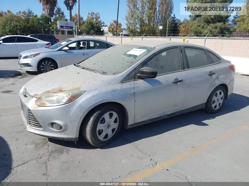 2014 FORD FOCUS VIN 1FADP3E20EL287289 — фото 2