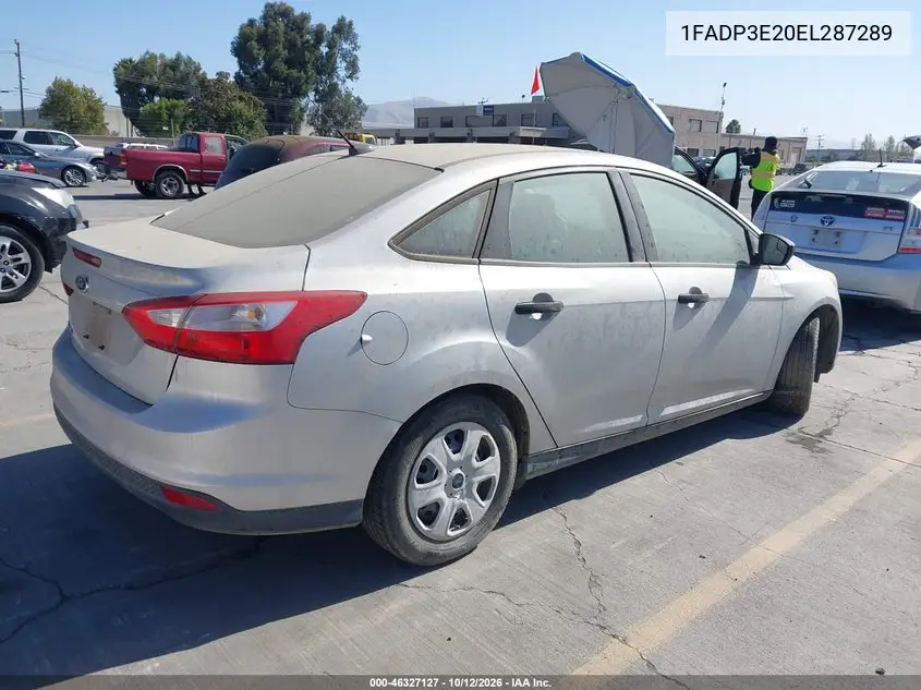 2014 FORD FOCUS VIN 1FADP3E20EL287289 — фото 4