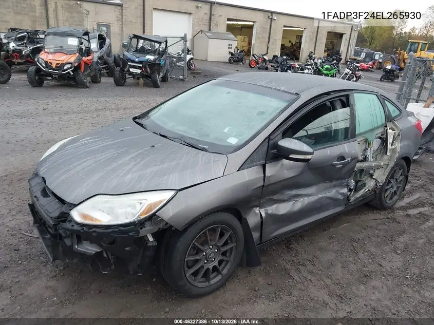 2014 FORD FOCUS VIN 1FADP3F24EL265930 — фото 2