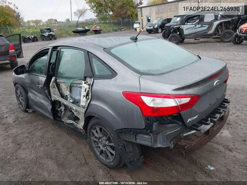 2014 FORD FOCUS VIN 1FADP3F24EL265930 — фото 3