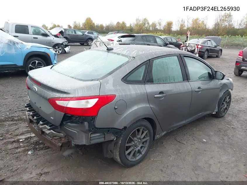 2014 FORD FOCUS VIN 1FADP3F24EL265930 — фото 4