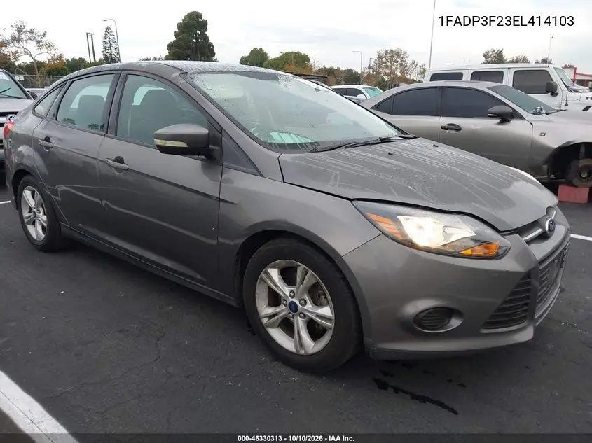 FORD FOCUS 2014, VIN 1FADP3F23EL414103
