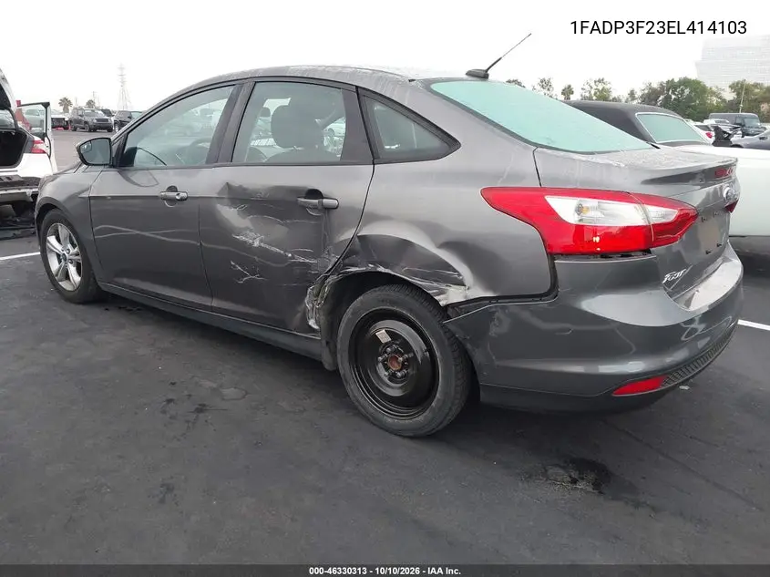 2014 FORD FOCUS VIN 1FADP3F23EL414103 — фото 3