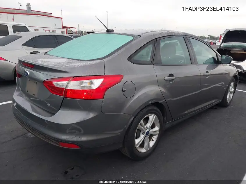 2014 FORD FOCUS VIN 1FADP3F23EL414103 — фото 4