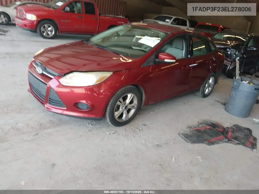 2014 FORD FOCUS VIN 1FADP3F23EL278006 — фото 2