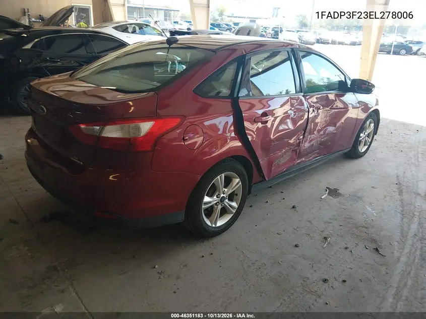 2014 FORD FOCUS VIN 1FADP3F23EL278006 — фото 4