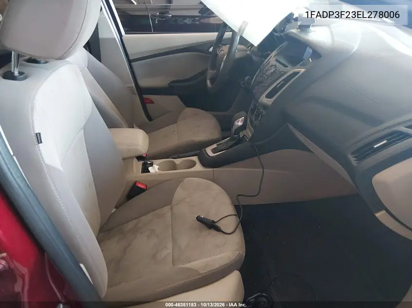 2014 FORD FOCUS VIN 1FADP3F23EL278006 — фото 5