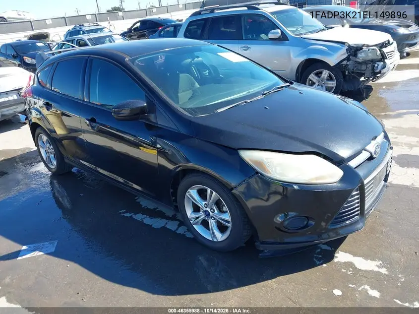 FORD FOCUS 2014, VIN 1FADP3K21EL149896